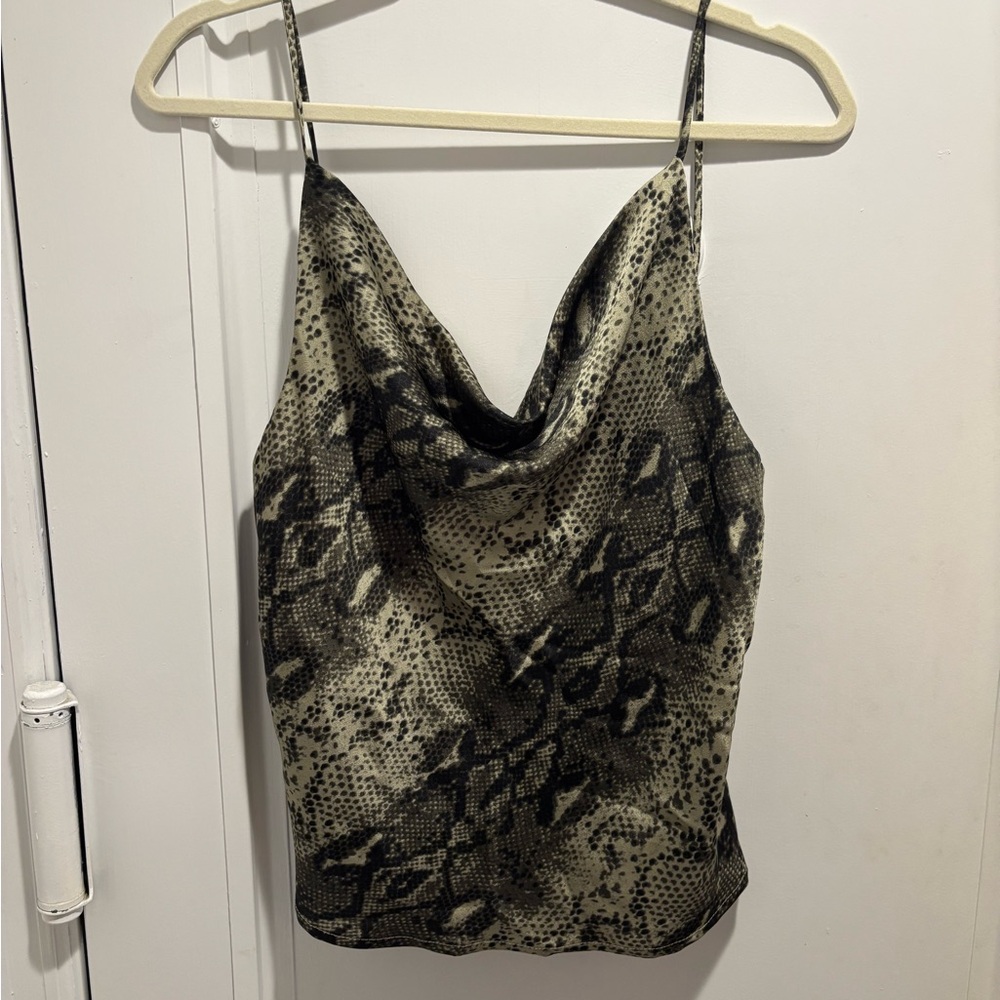 Robertson + Rodeo Snake Print Cowl Neck Camisole